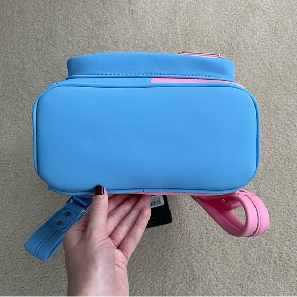 Loungefly Sleeping Beauty Fairy Godmothers Make it Pink / Blue Mini Backpack - Picture 9 of 16